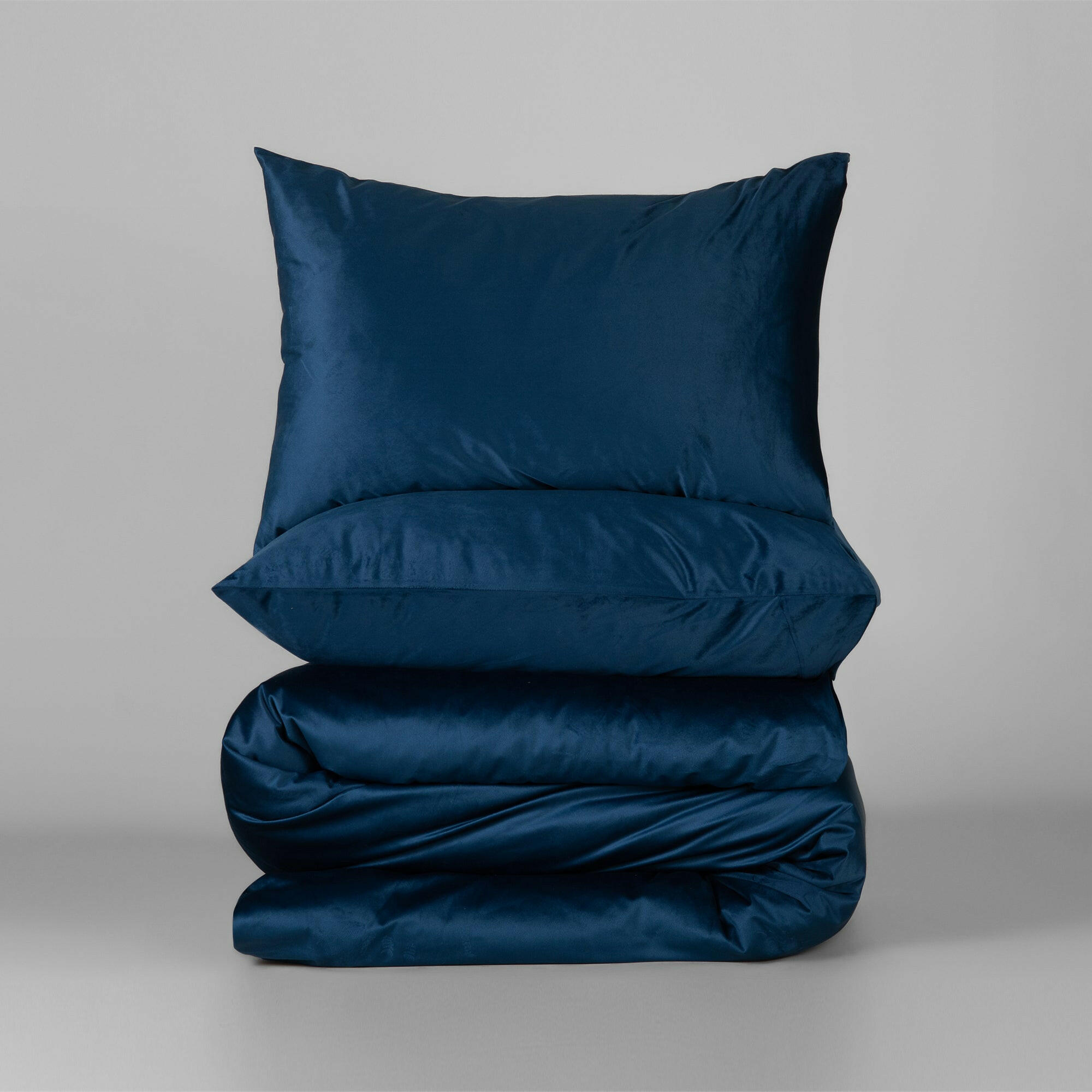 Midnight Navy Velvet Duvet Cover Set - THE LINEN COMPANY