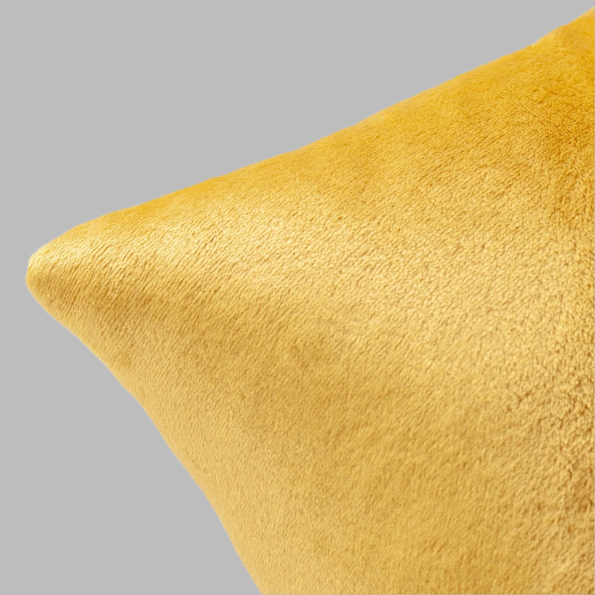 Mustard Plush Cushion - THE LINEN COMPANY