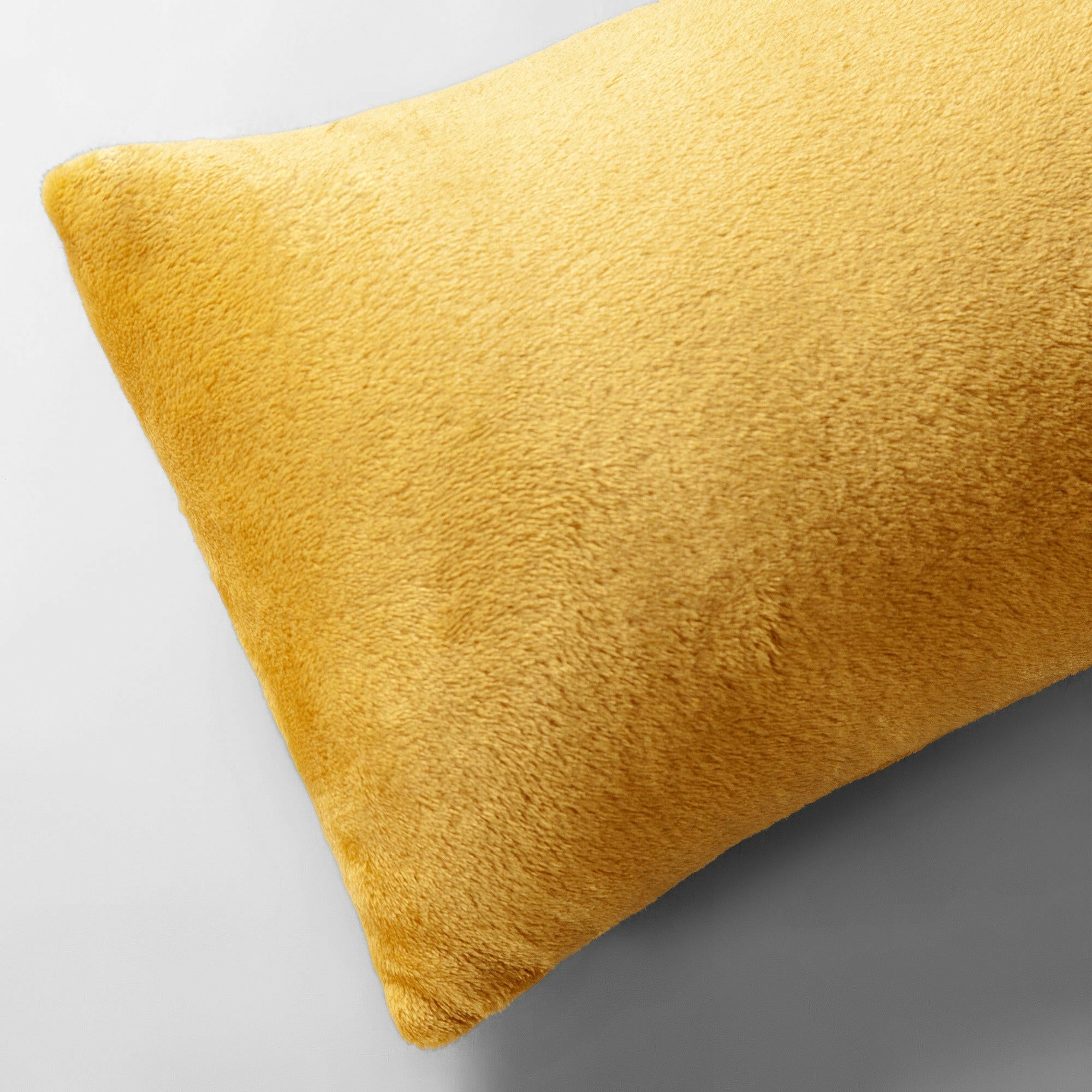 Mustard Plush Cushion - THE LINEN COMPANY