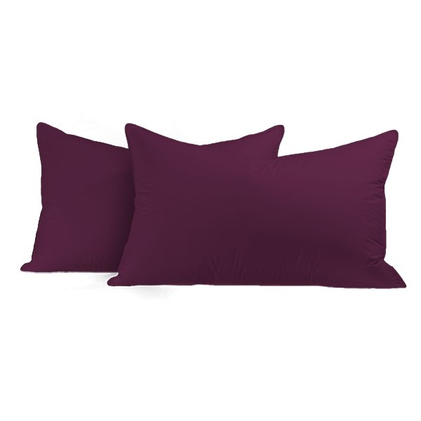 Plum Solid Pillowcases - THE LINEN COMPANY