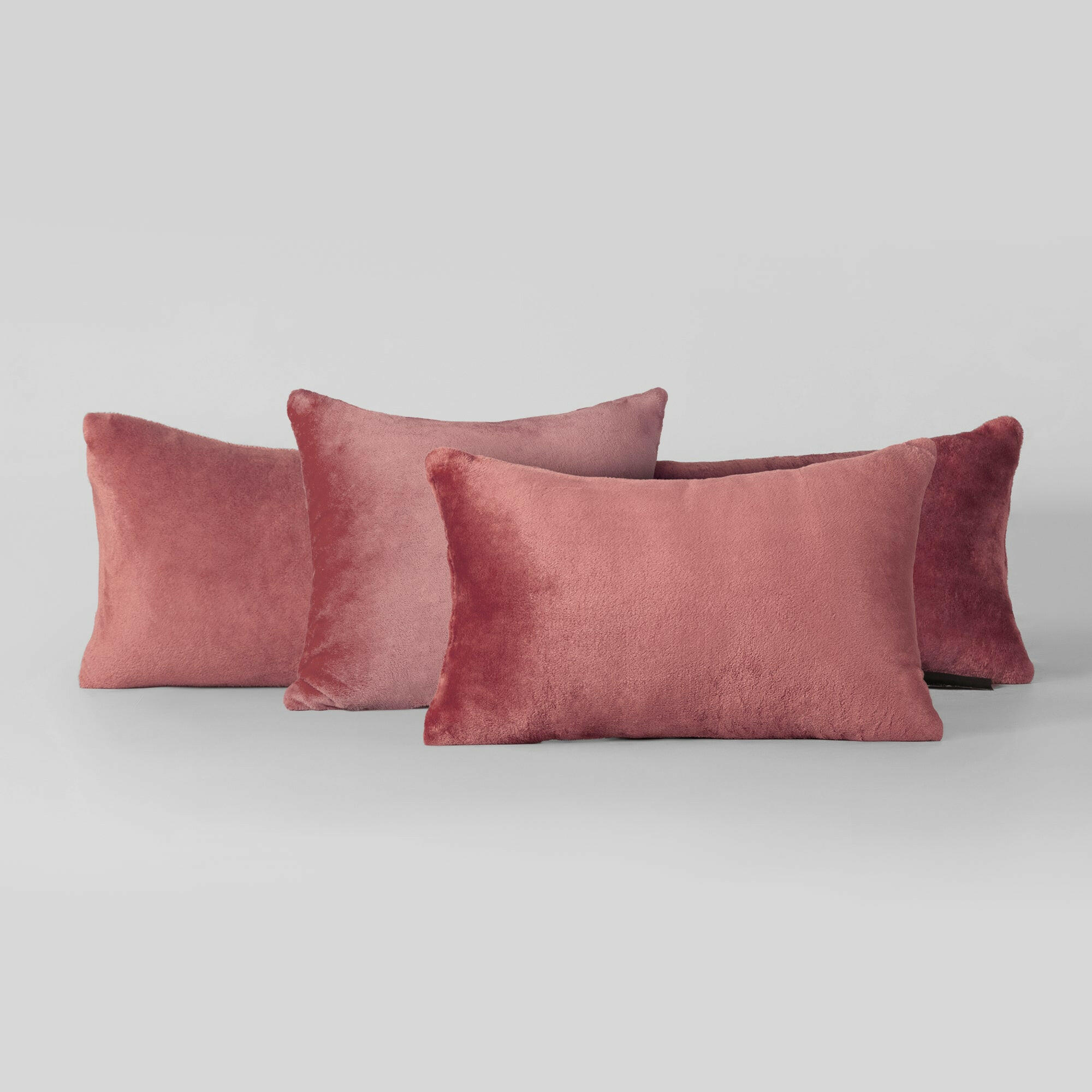 Rose Pink Plush Cushion - THE LINEN COMPANY