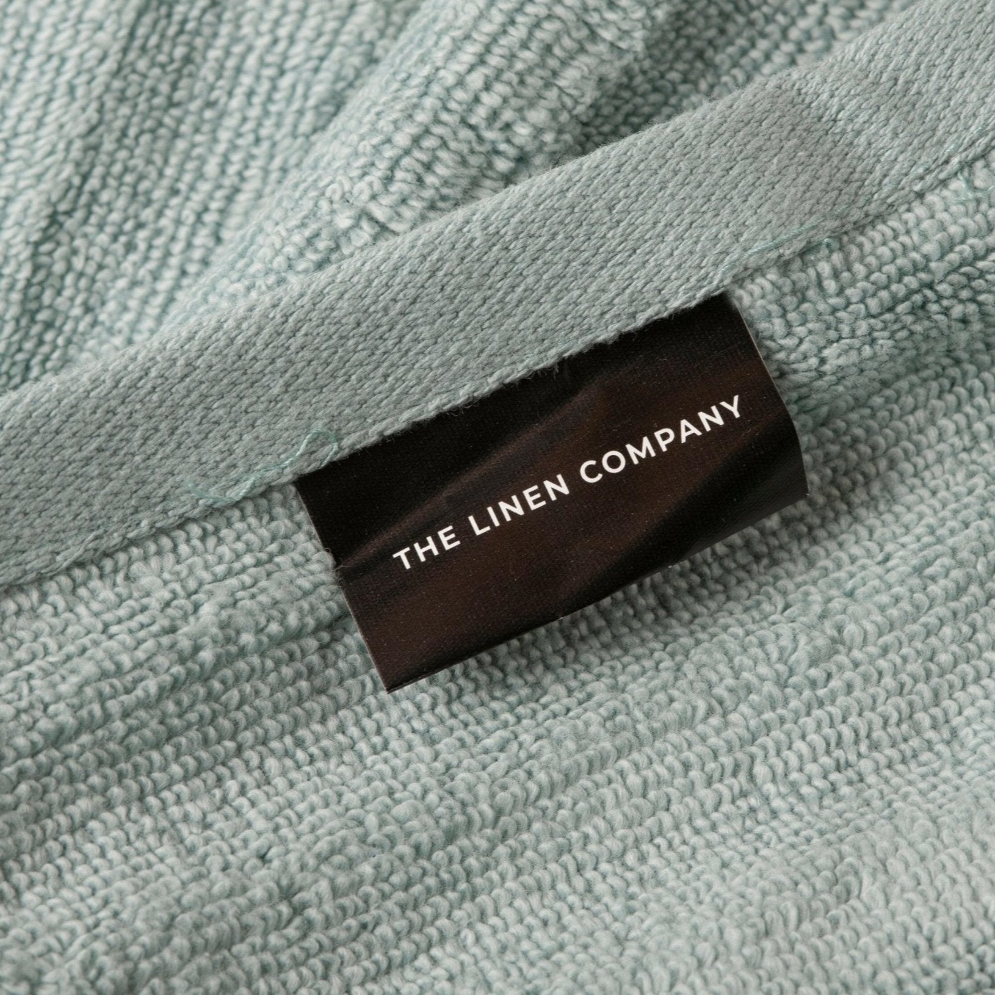 Sage Green Stripe Embossed Hand Towel - THE LINEN COMPANY