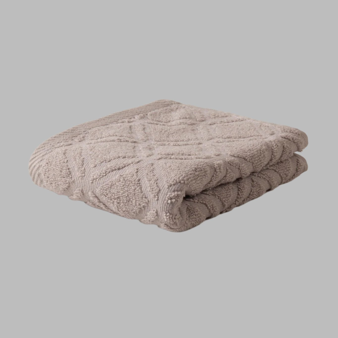 Silver Grey Diamond Hand Towel - THE LINEN COMPANY