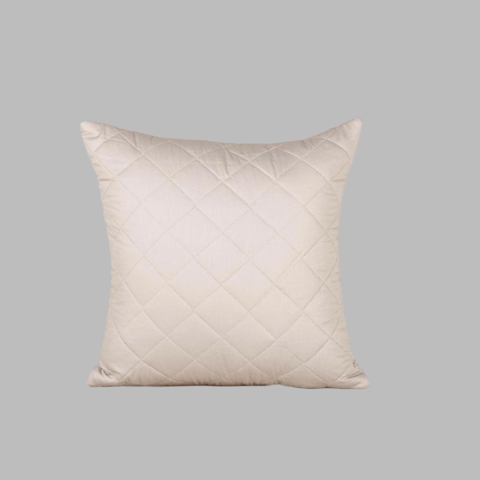 Soft Grey Quilted Cushion Cover - THE LINEN COMPANY