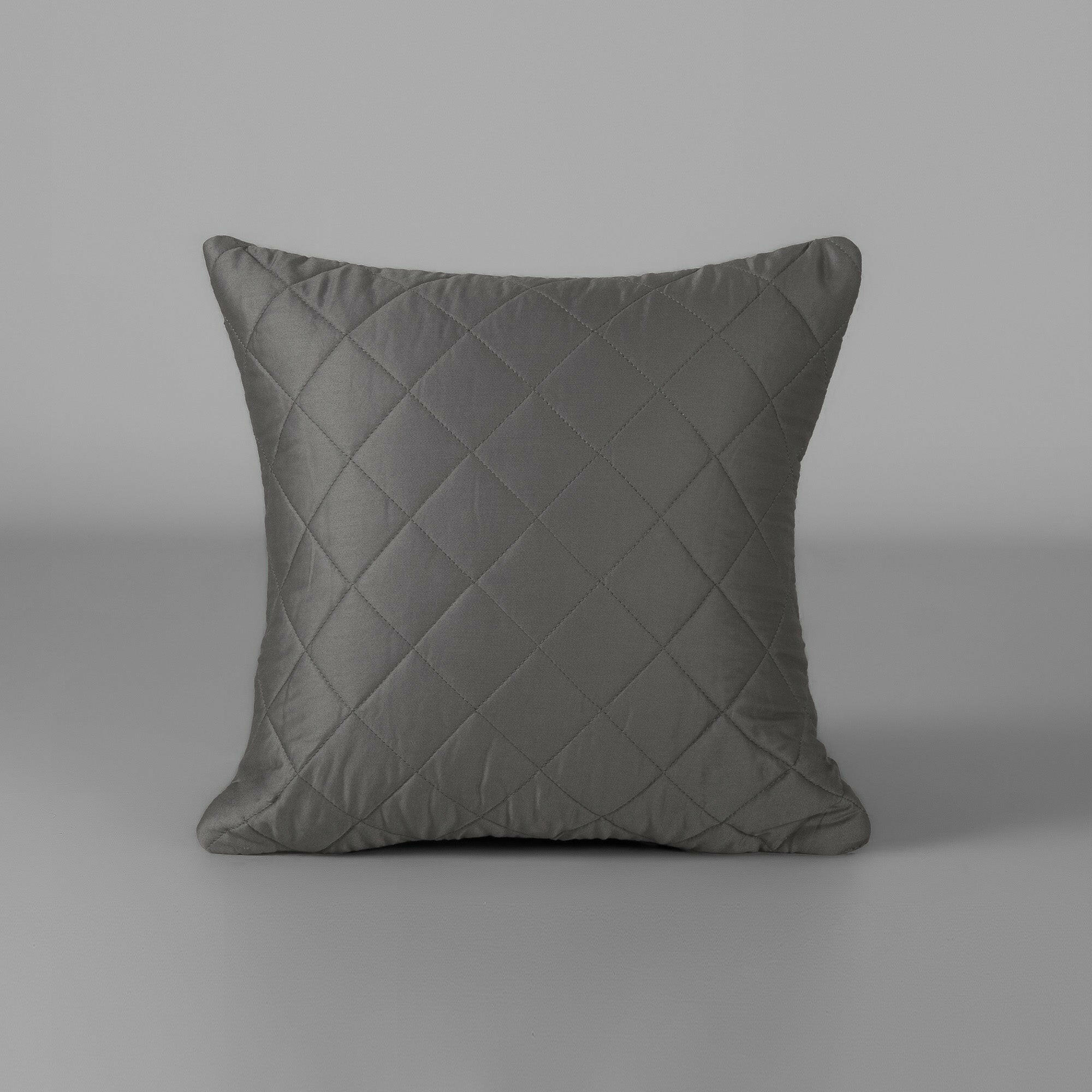 Steel Quilted Cushion Cover - THE LINEN COMPANY