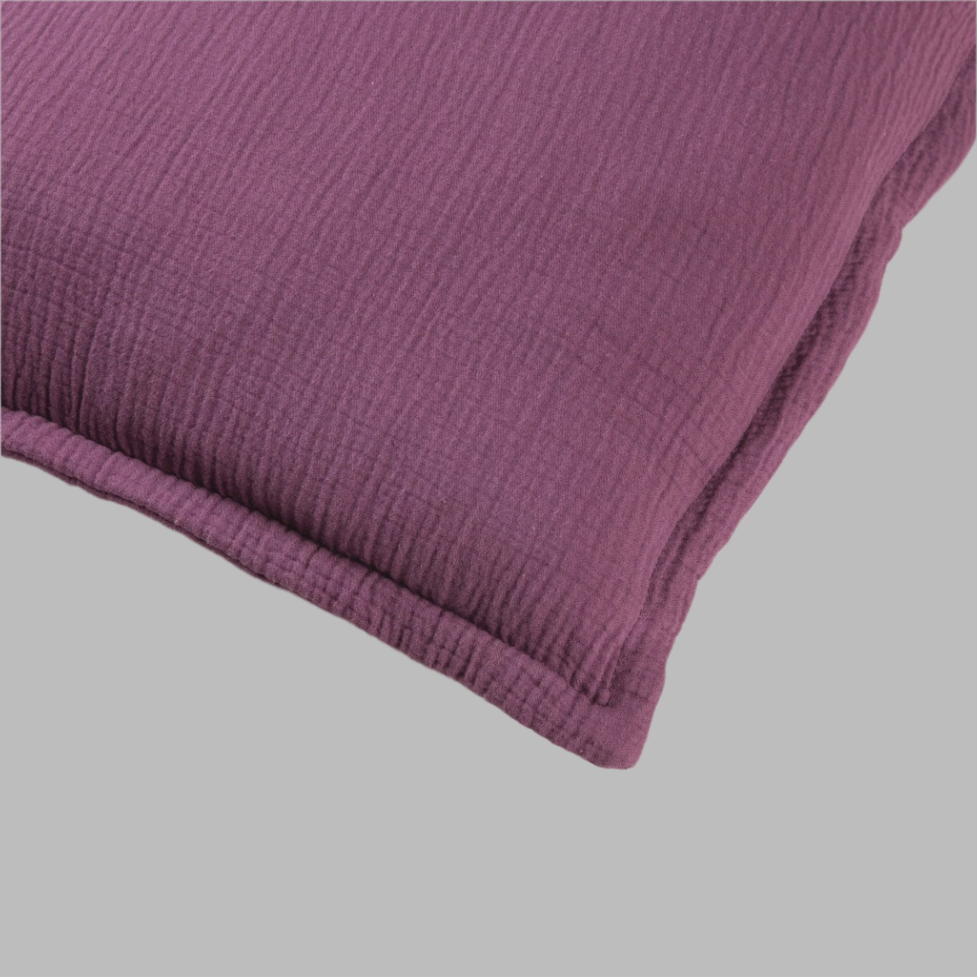 Tyrian Purple Cotton Muslin Cushion Cover - THE LINEN COMPANY