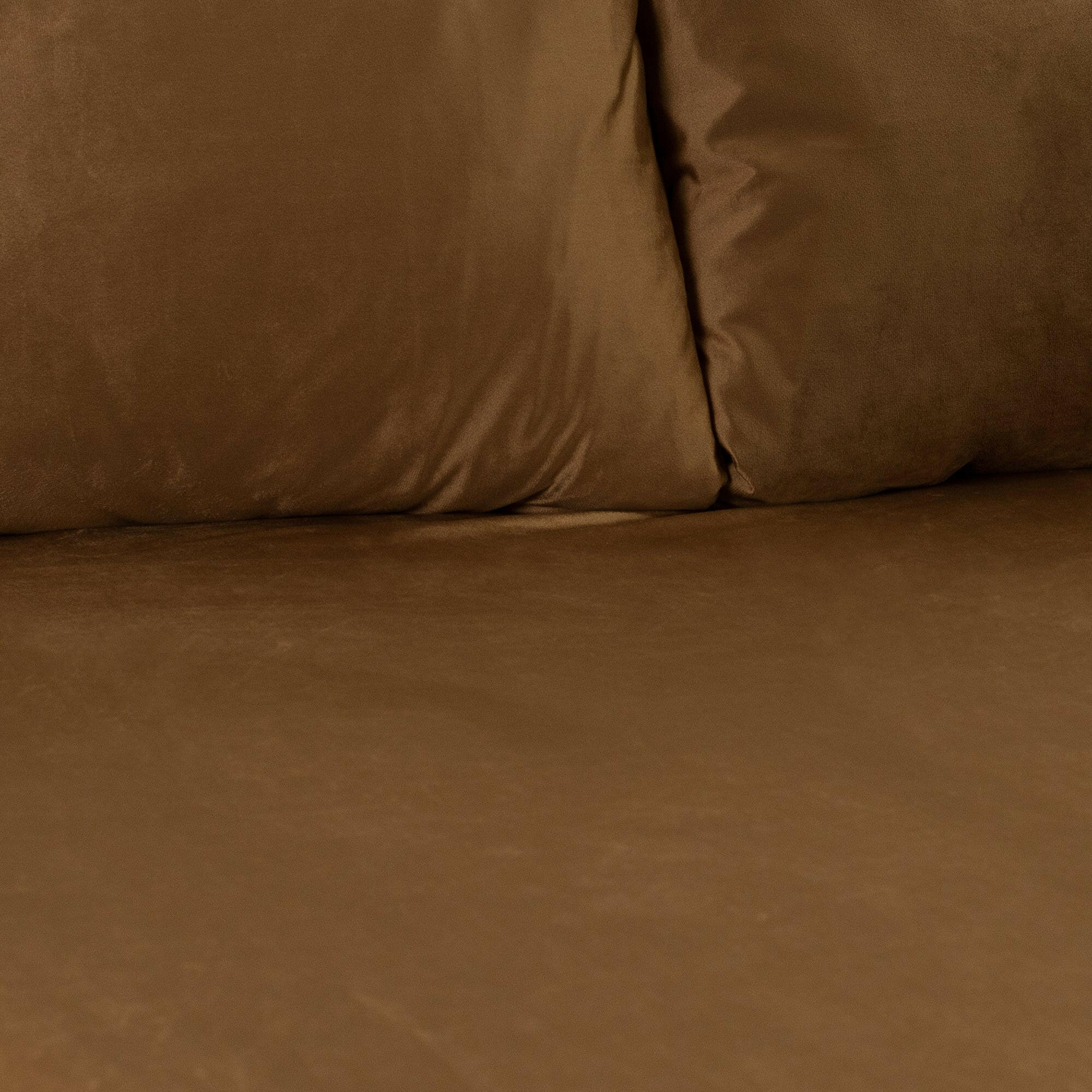 Walnut Brown Velvet Duvet Cover Set - THE LINEN COMPANY