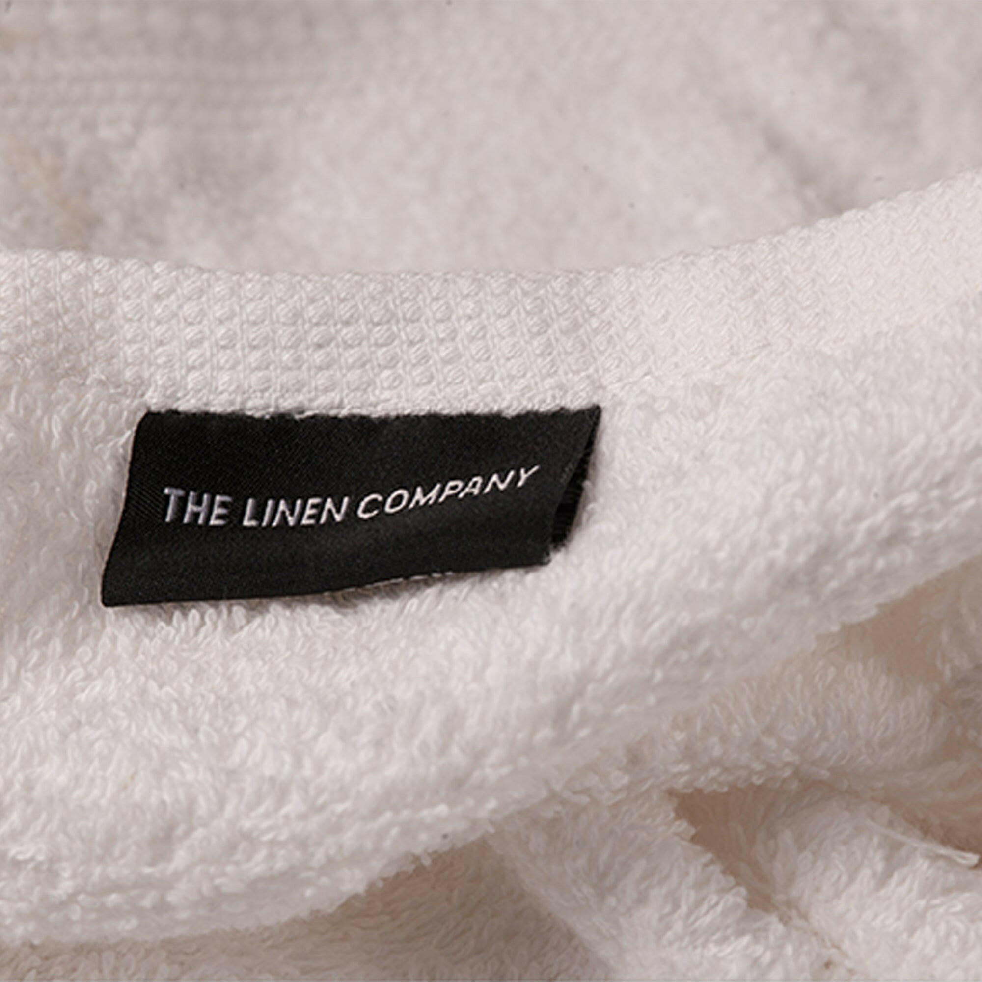 White Chain Stitch Mini Hand Towel - THE LINEN COMPANY