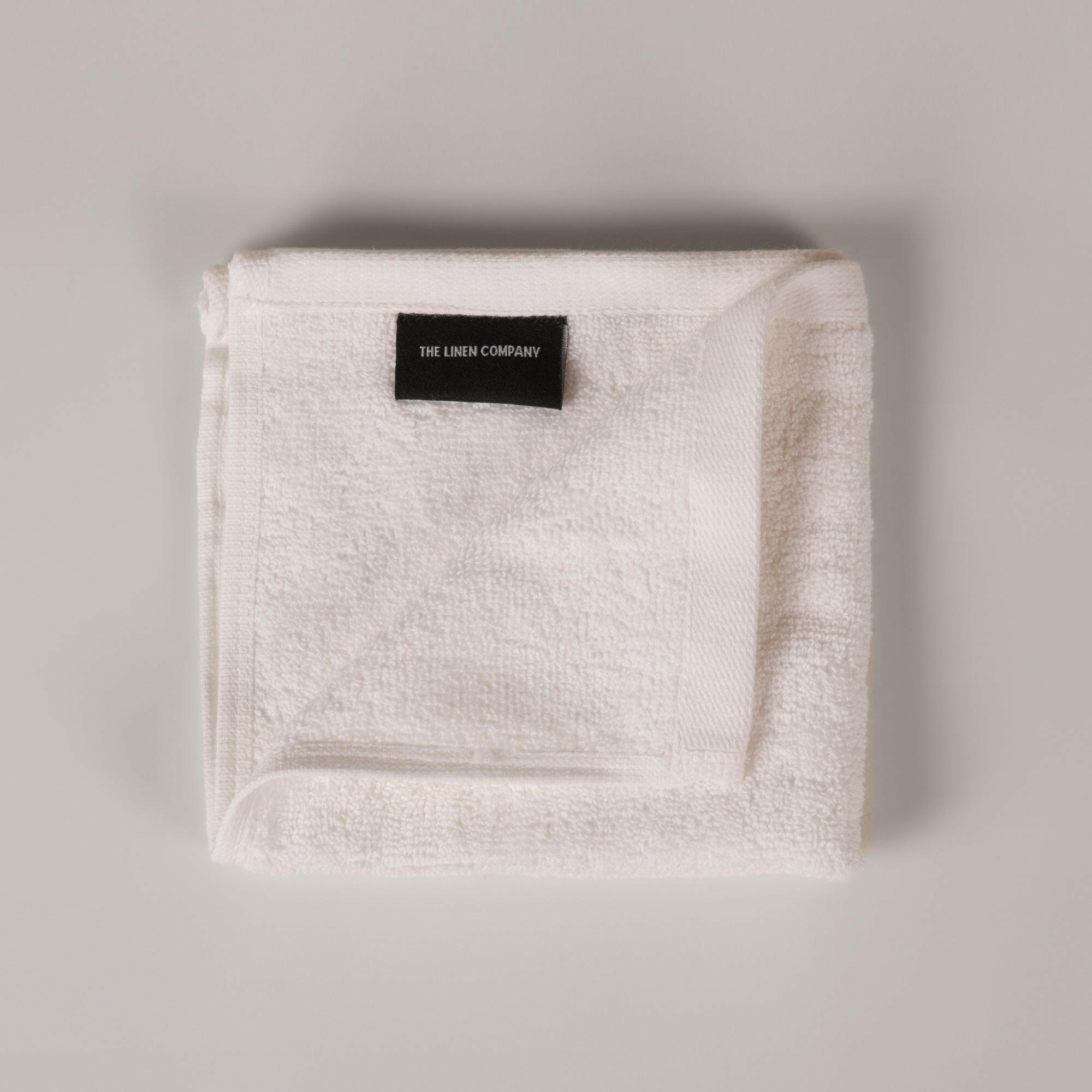 White Plain Face Towel - Set of 3 - THE LINEN COMPANY