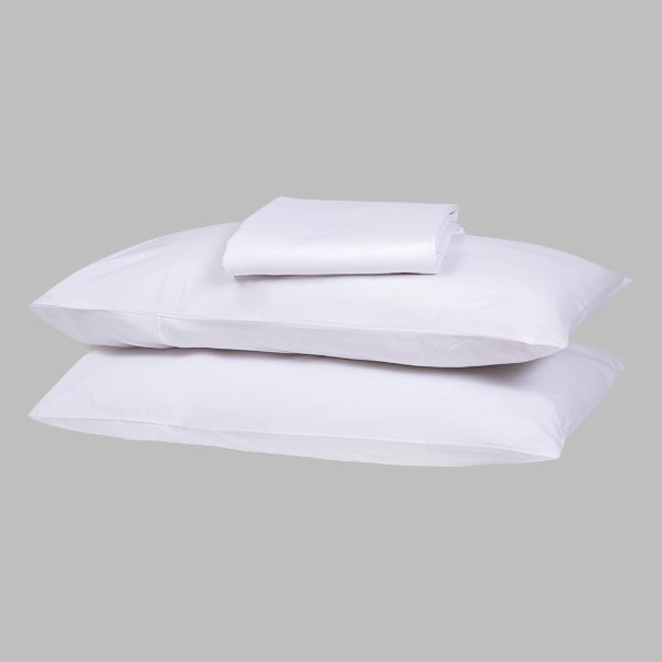 White Solid Flat Sheet Set - THE LINEN COMPANY