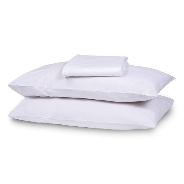 White Solid Fitted Sheet Set - THE LINEN COMPANY